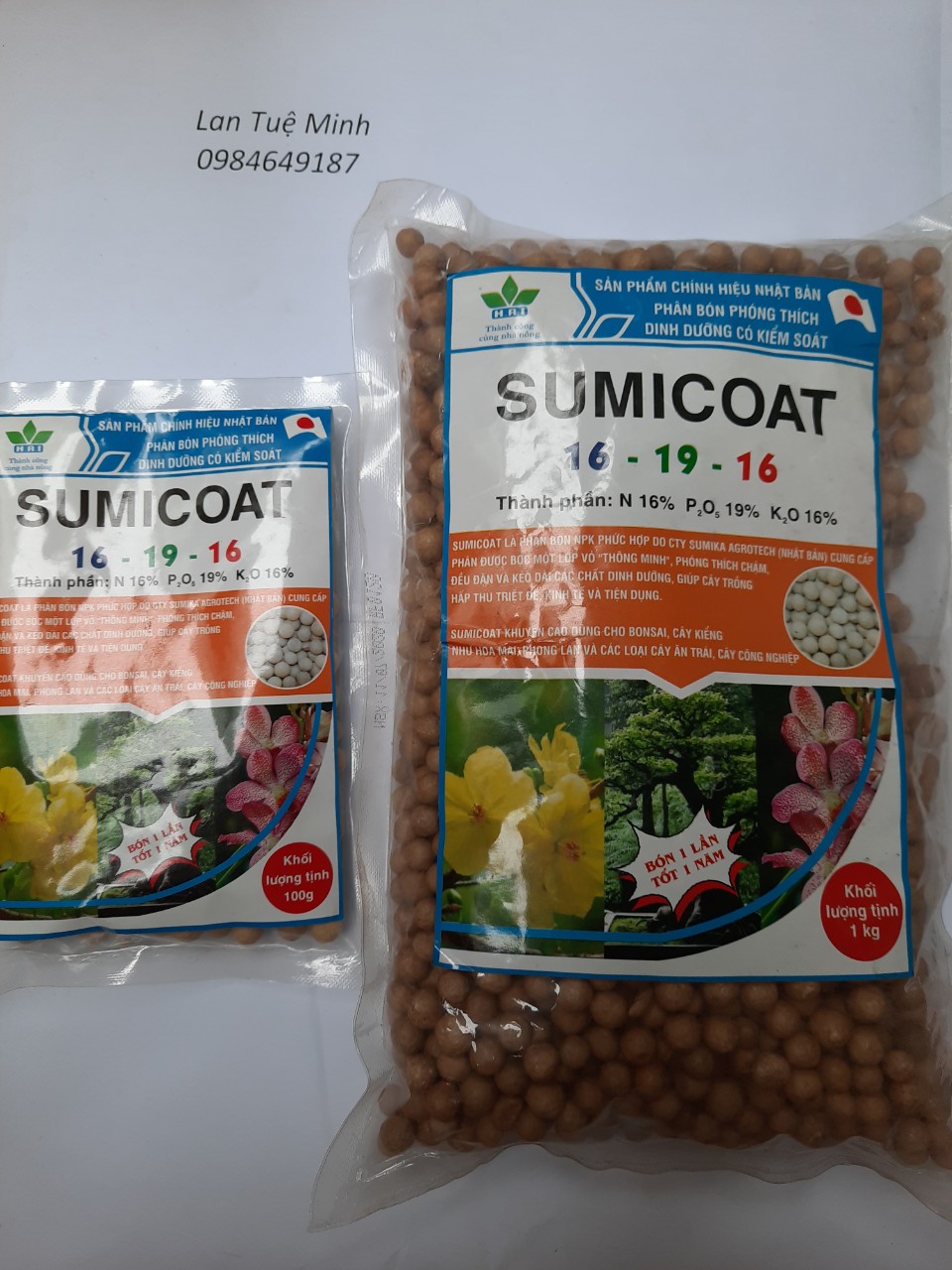 Phân tan chậm nhật bản sumicoat 16-19-16 gói 100g