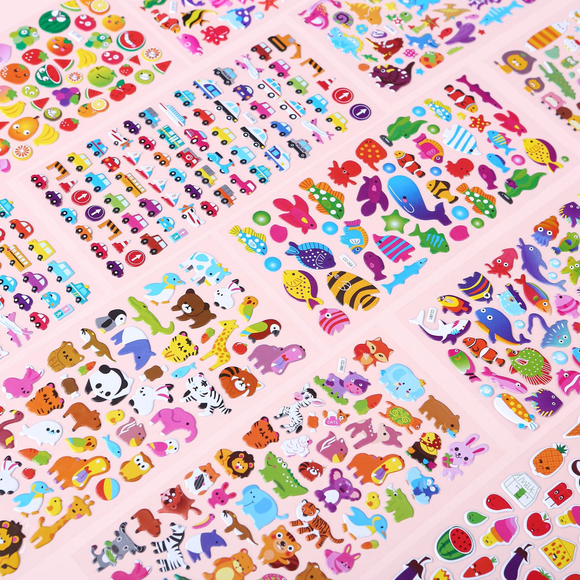 Hình dán sticker 3d nổi nhiều chủ đề ngẫu nhiên