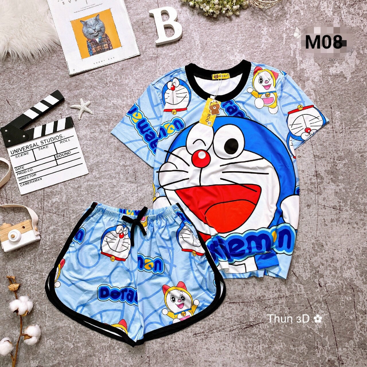 [HCM]Đồ Bộ Thun Lạnh 3D Cao Cấp (Miu08)
