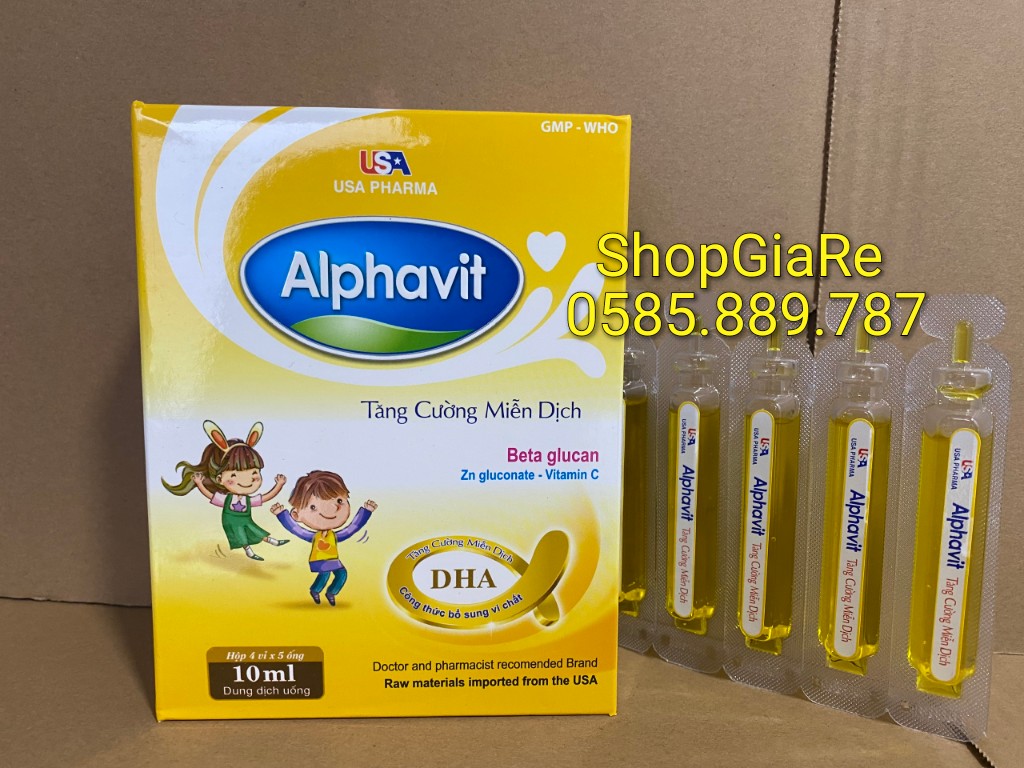 Alphavit vàng tăng cường miễn dịch- đề kháng cho bé, giúp bé ăn ngon ngủ ngon kích thích bé  ăn nhiều hơn