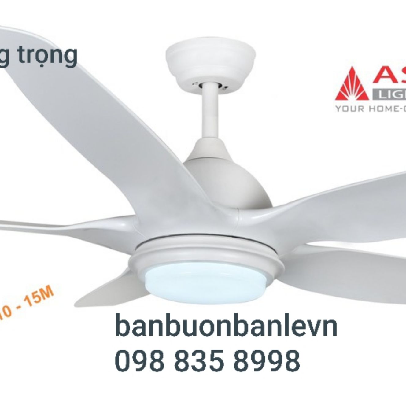 ( Voucher siêu ưu đãi 18%) QUẠT TRẦN ĐÈN TRANG TRÍ ASIA- QT02