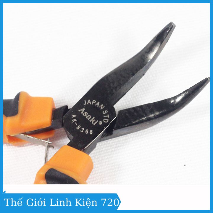Kìm mỏ nhọn cong Asaki AK-8366