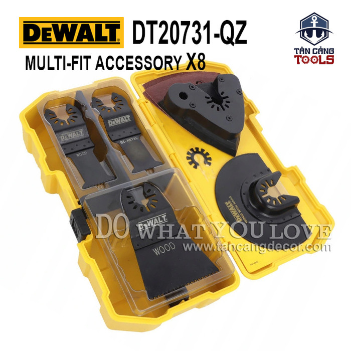 Combo 8 Chi Tiết Cắt Rung Đa Năng DeWalt DT20731-QZ
