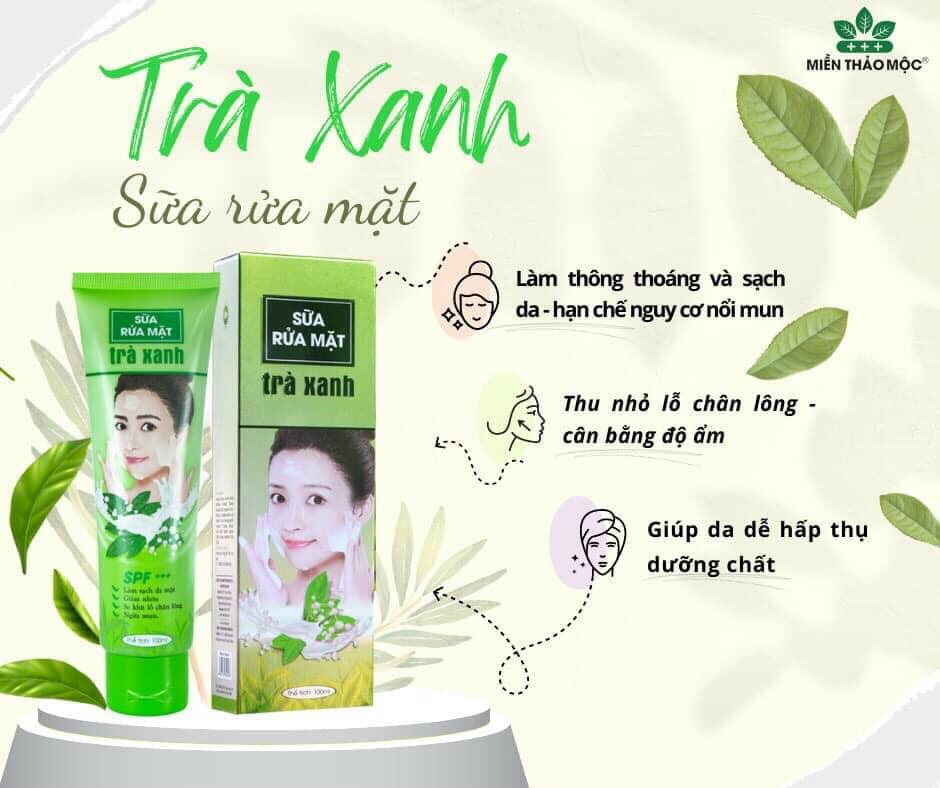 Sữa rửa mặt trà xanh Miền Thảo Mộc 100ml