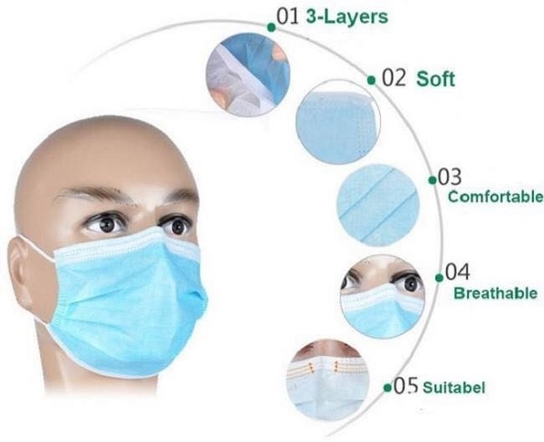 Khẩu trang y tế kháng khuẩn 4 lớp đạt quy chuẩn ( 3 chiếc)