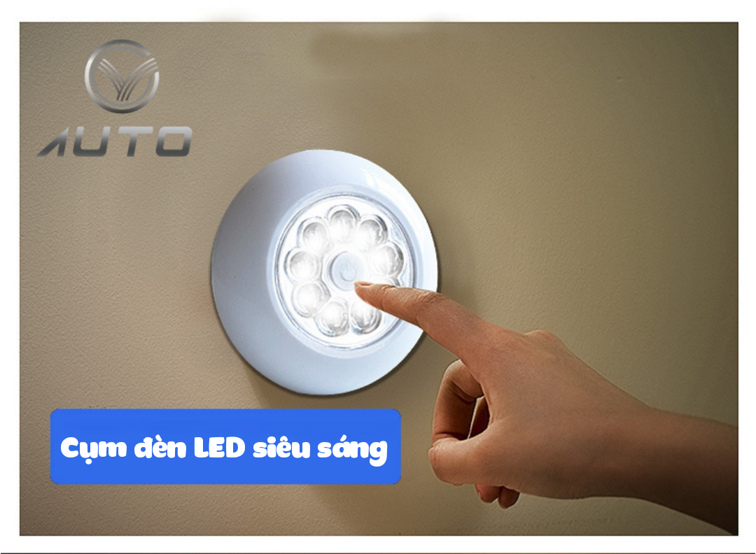 Đèn led gắn trần ô tô, cốp xe không dây
