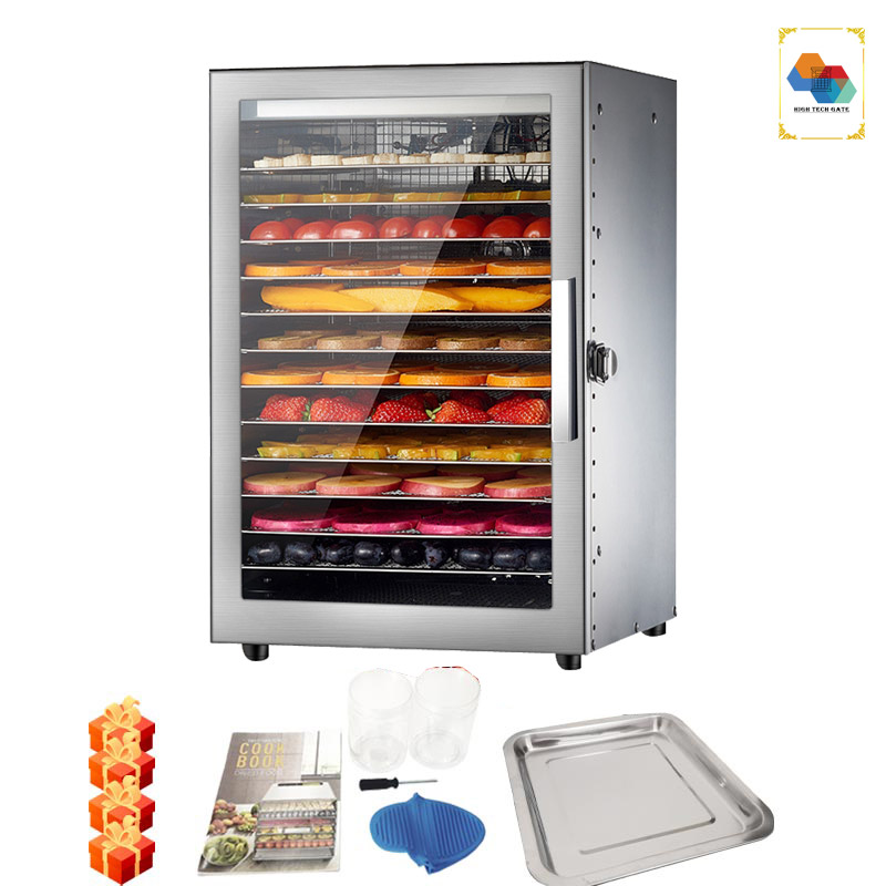 Máy sấy thực phẩm inox HTG-ST06 với 12 khay 2 quạt sấy khô hiệu quả tích hợp tính năng hẹn giờ sấy tiện lợi cùng khung gia nhiệt chuẩn xác với cảm ứng thông minh hàng chính hãng