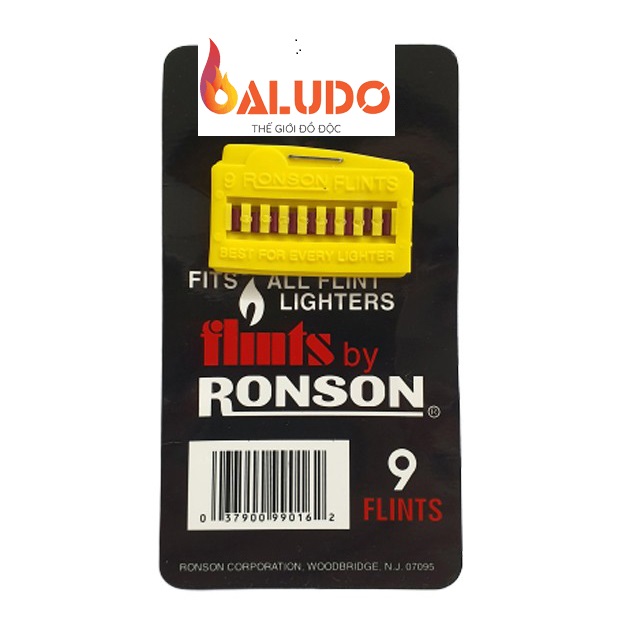 Vỉ Đá Đỏ Ronson 9 Viên - Đá lửa cho Zippo, Bật lửa các loại