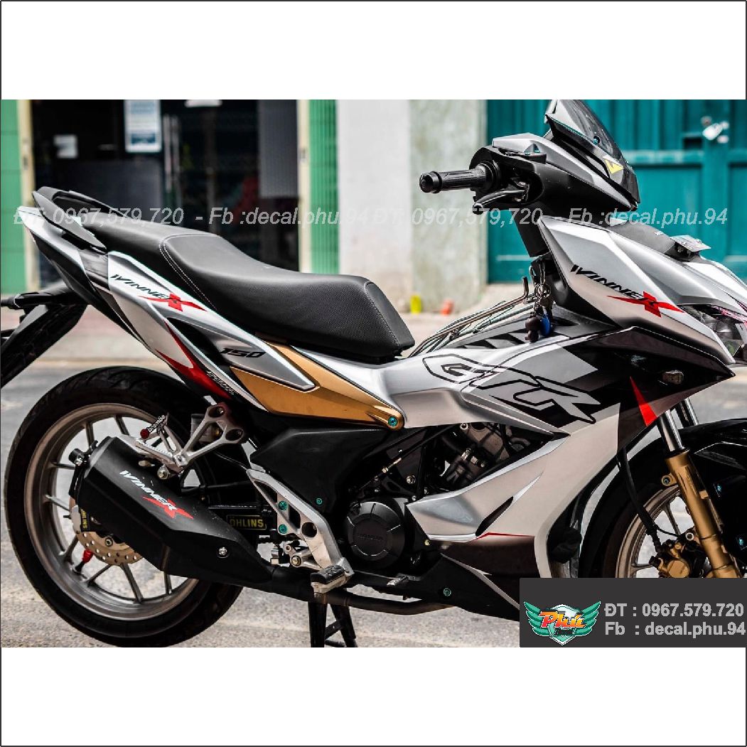 Tem rời Winner X GTR trắng đen