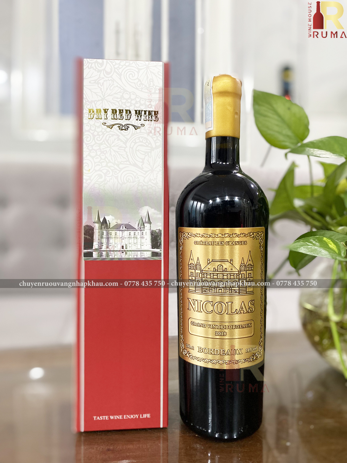 Vang Pháp Nicolas Bordeaux nhập khẩu