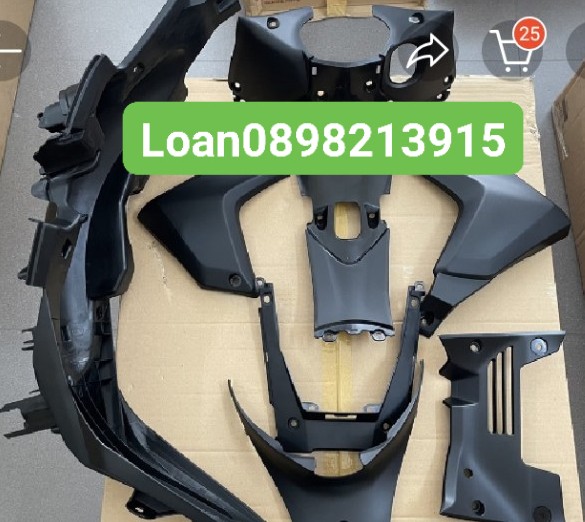Bộ nhựa nhám 8 món xe future mập 125 hàng chính hãng _ shop phụ tùng honda