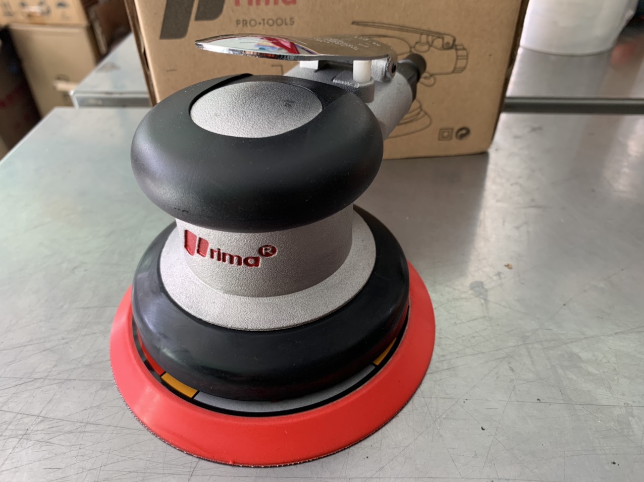 Máy chà nhám hơi Prima, đế 125mm