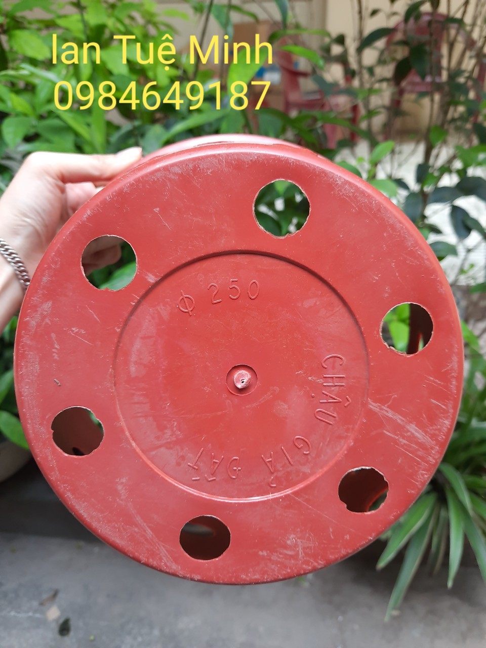 COMBO 10 CHẬU NHỰA TRỒNG LAN, CÂY CẢNH GIẢ GỐM ĐẤT PHI 25