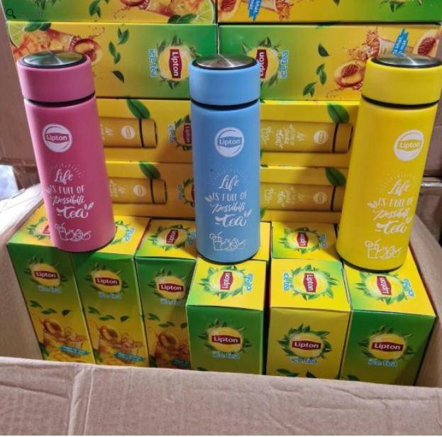 BÌNH THỦY TINH GIỮ NHIỆT Lipton 400ml(đồ khuyếBn mãi lipton)