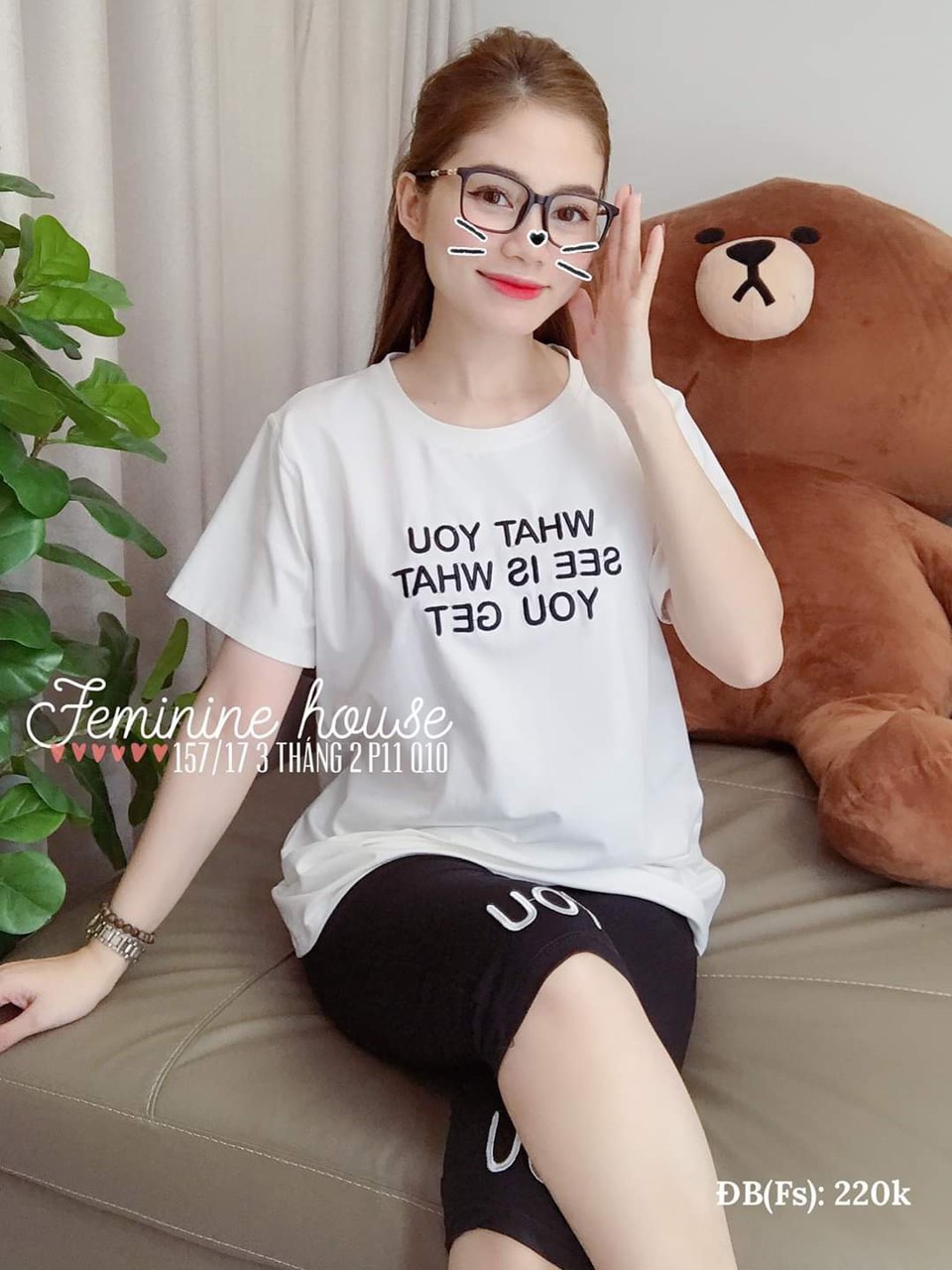 bộ đồ lửng chất coton mặc mát