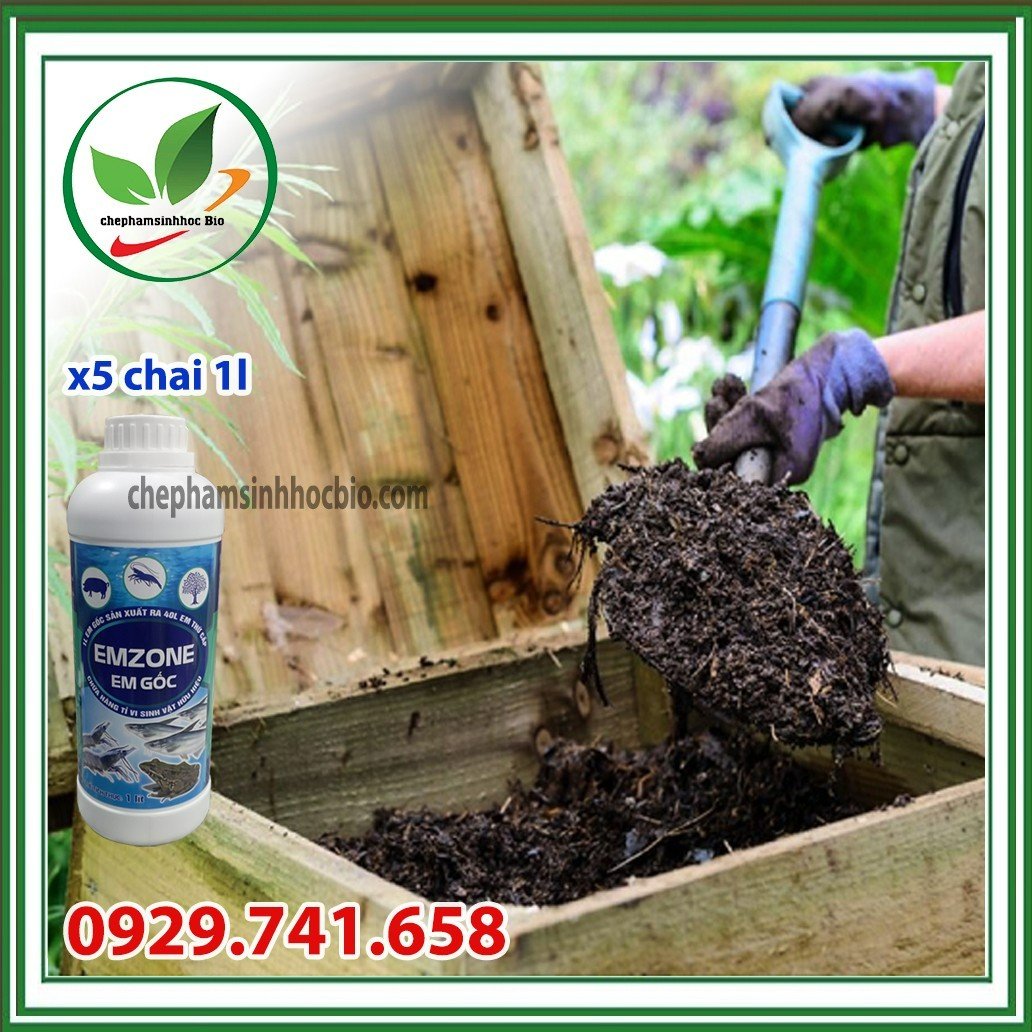 Chế phẩm sinh học EM gốc - Emzone. Can 5l