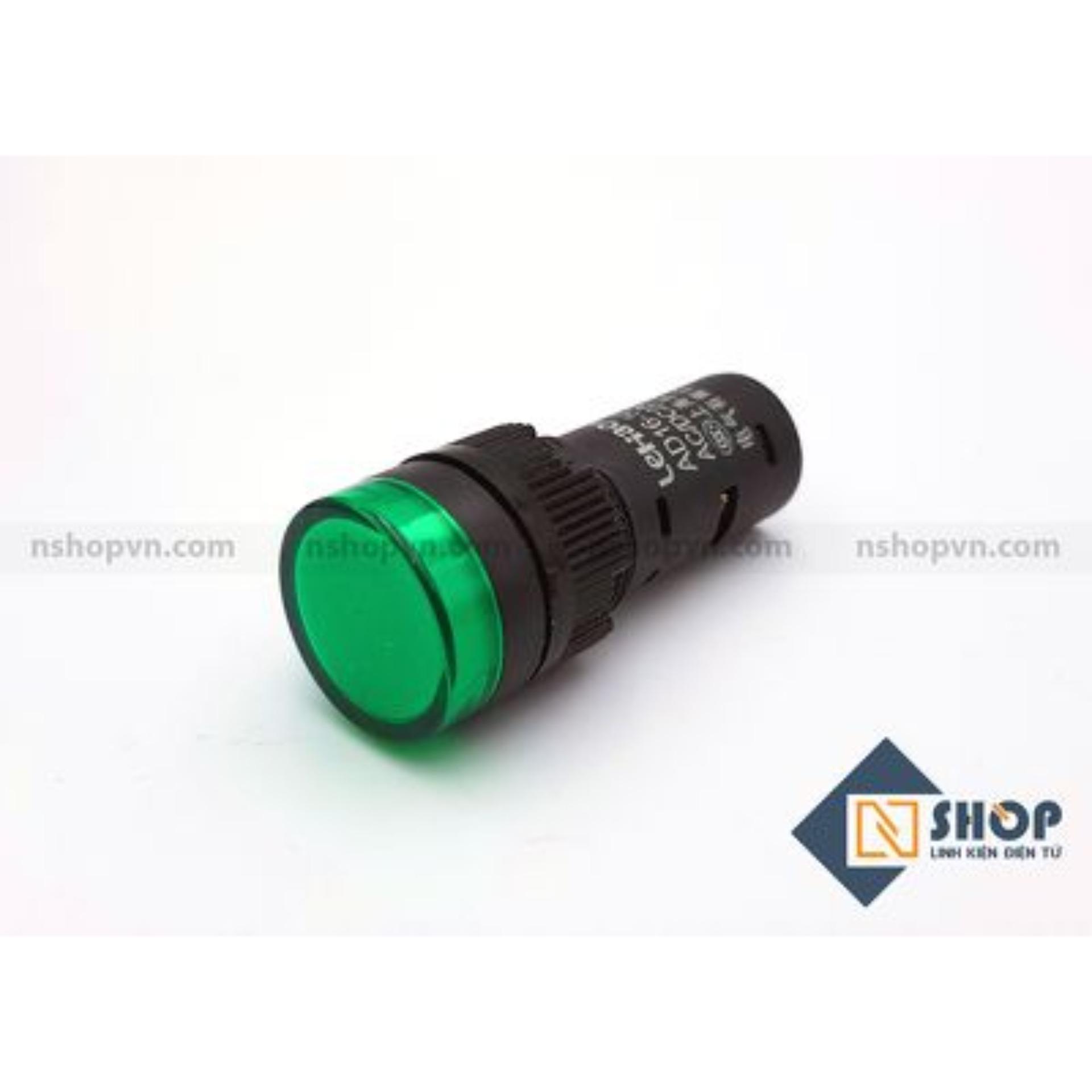 Đèn báo AD16-16C xanh lá 12V
