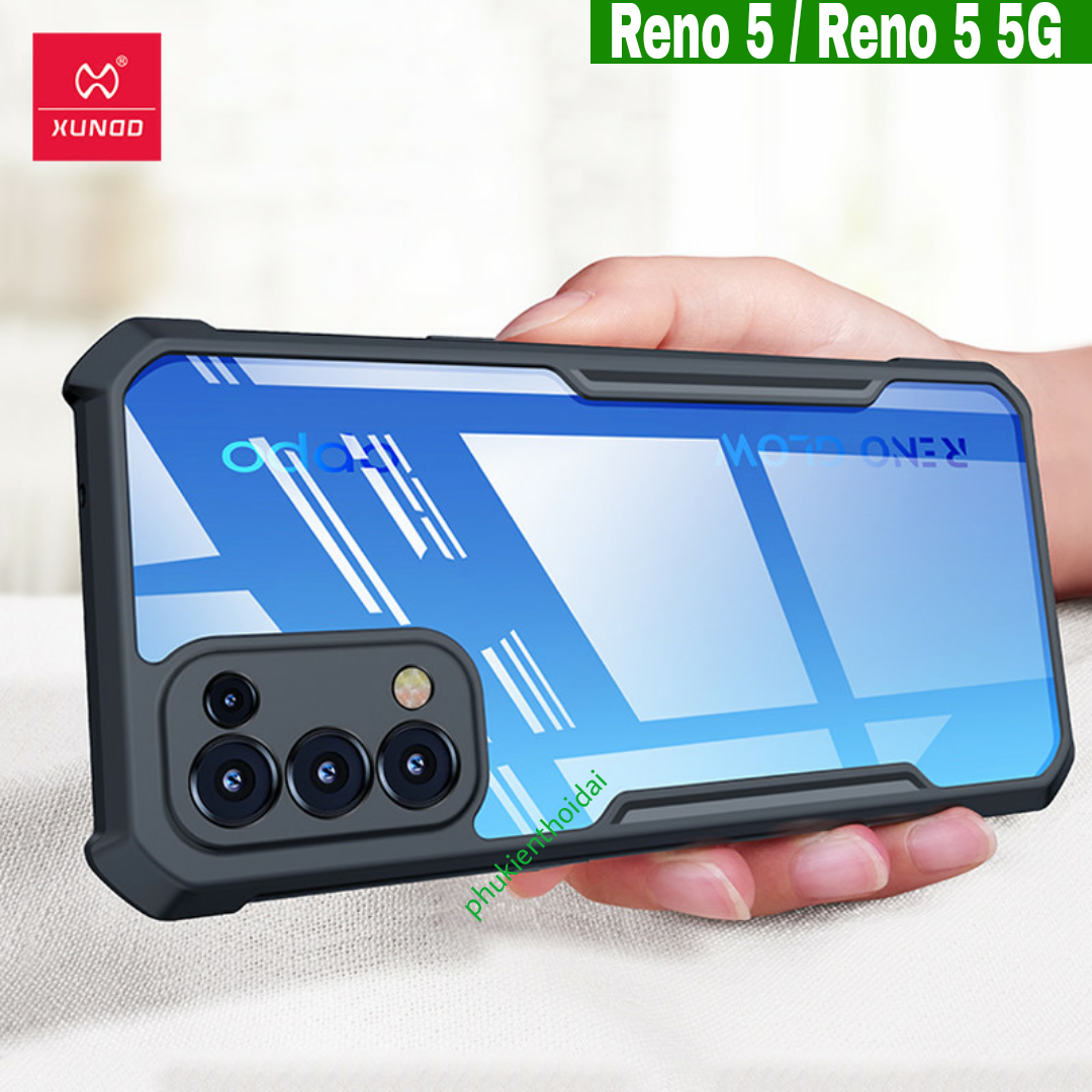 Ốp lưng Oppo Reno 5 / Reno 5 5G dùng chung hiệu XUNDD lưng trong viền màu