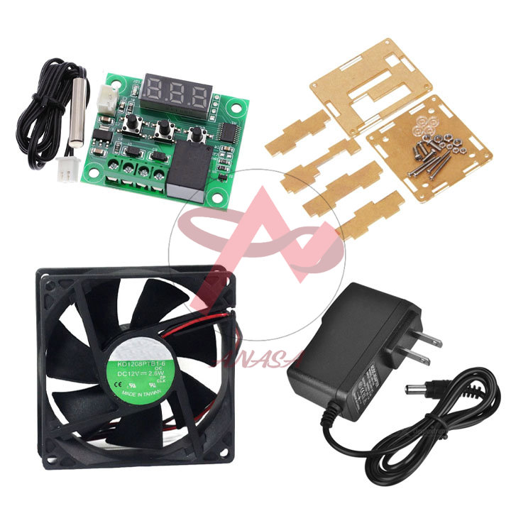 Combo 4 Món Mạch Nhiệt Độ Làm Máy Ấp Trứng W1209 12VDC