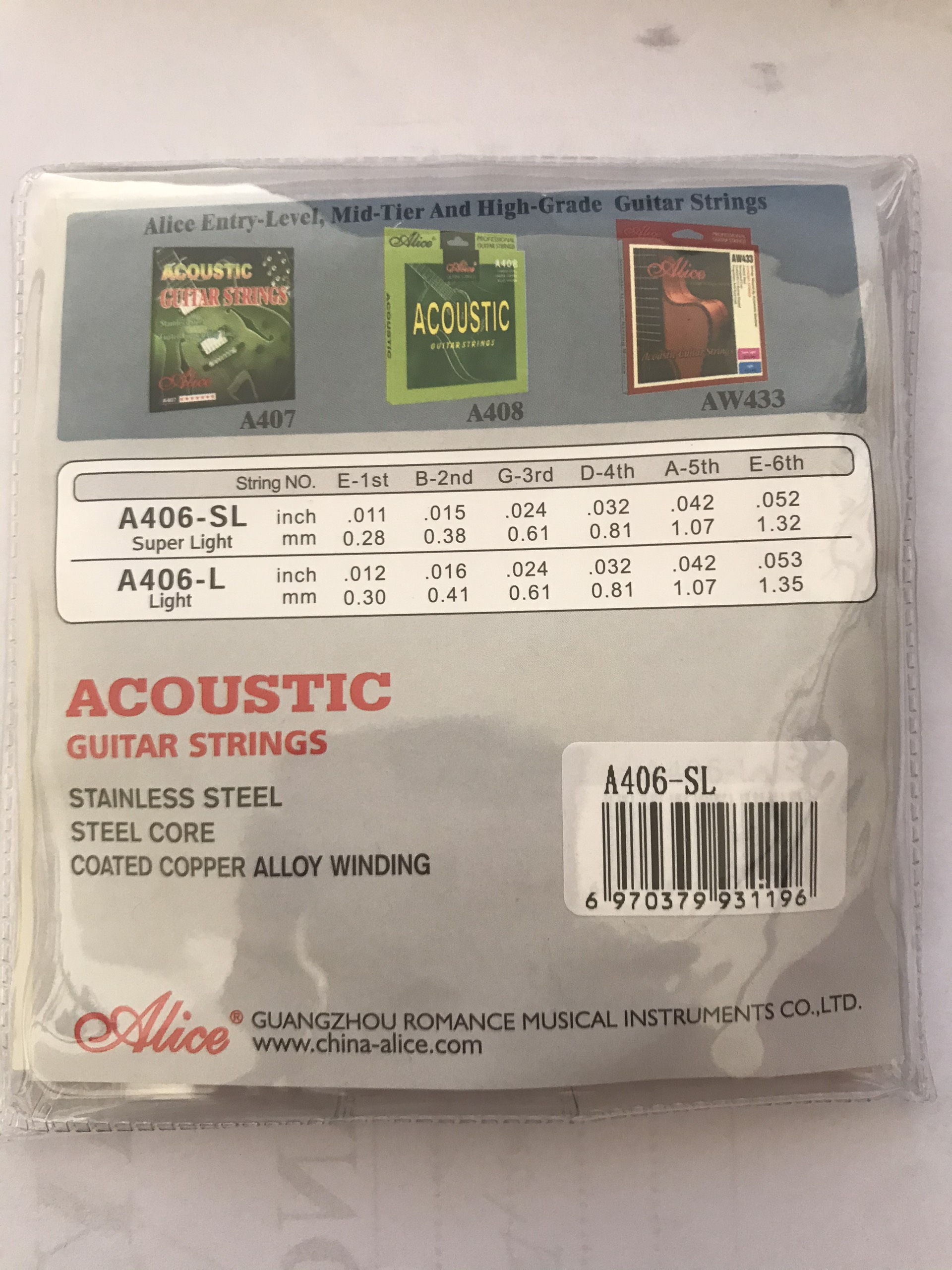 dây đàn guitar acoustic alice a406