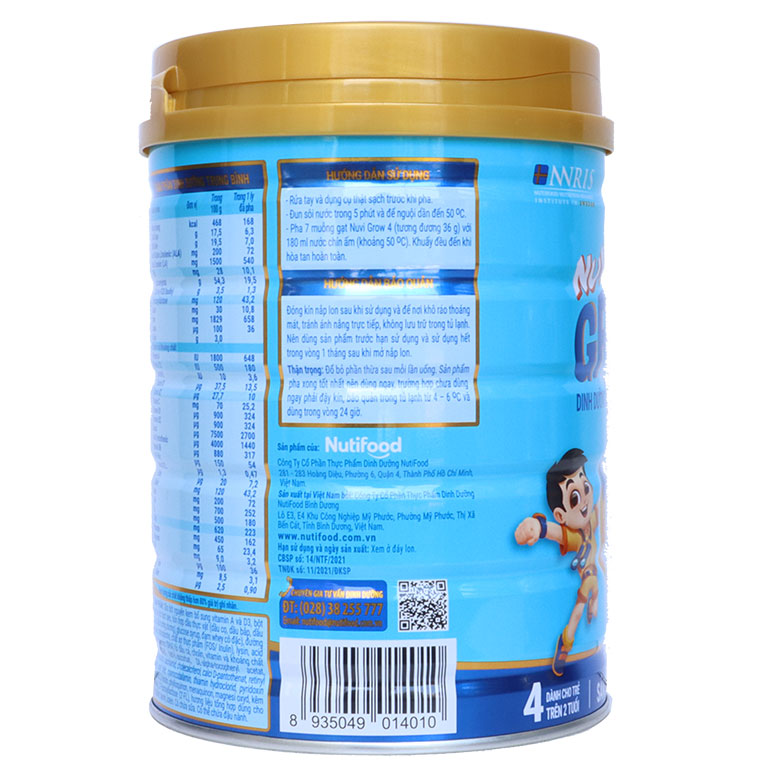 { mẫu mới }Sữa Nuvi Grow 900g