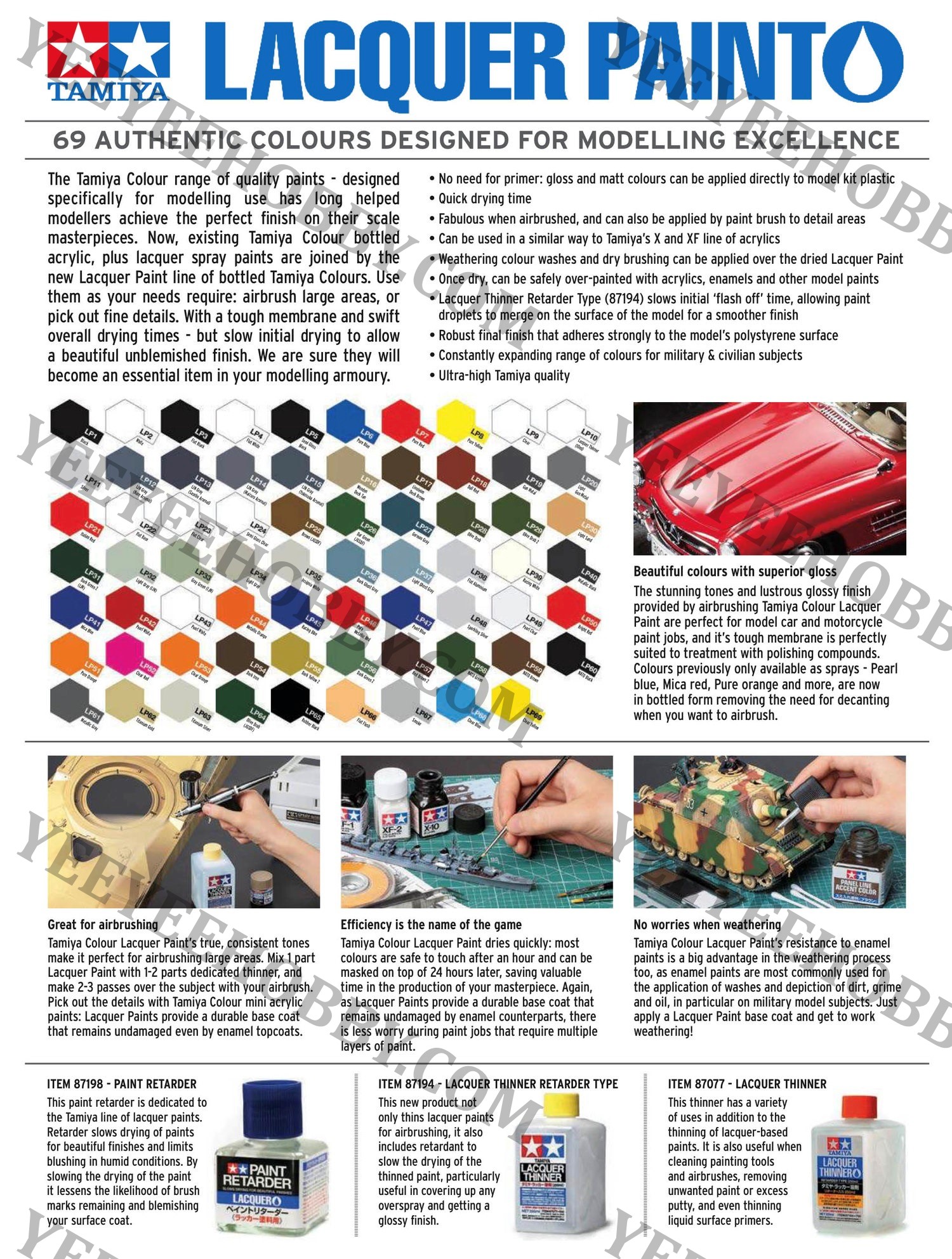 SƠN MÔ HÌNH TAMIYA - LACQUER PAINT LP-1 ~LP50