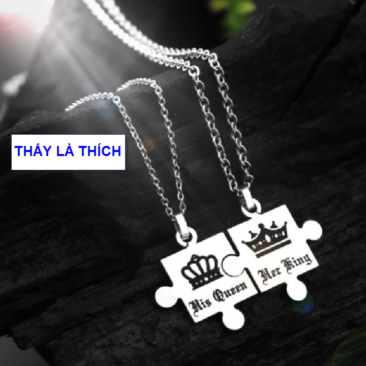 Dây chuyền cặp đẹp dây chuyền cặp đẹp rẻ dây chuyền cặp đôi - Giá bán như trên là 1 cặp như hình