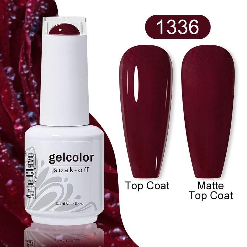 ArteClavo Cherry Red Color Gel Nail Semi Permanent Polish Gel Varnishes