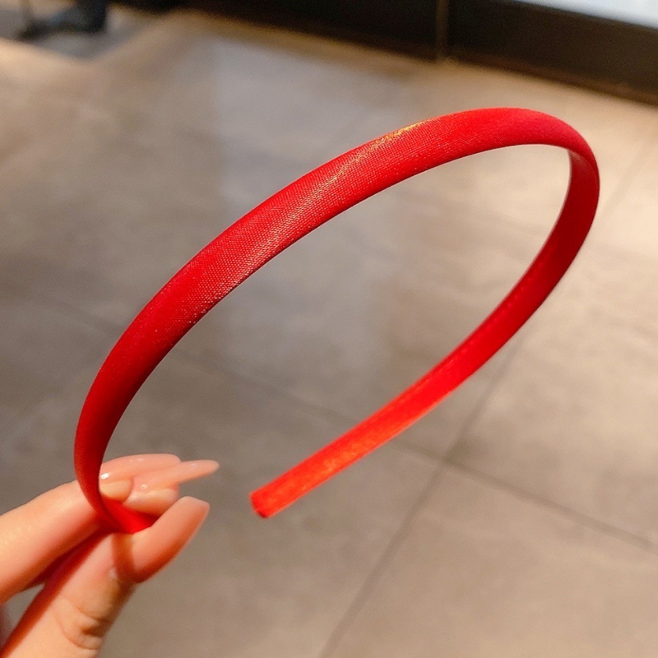 Bờm cài tóc 1cm satin