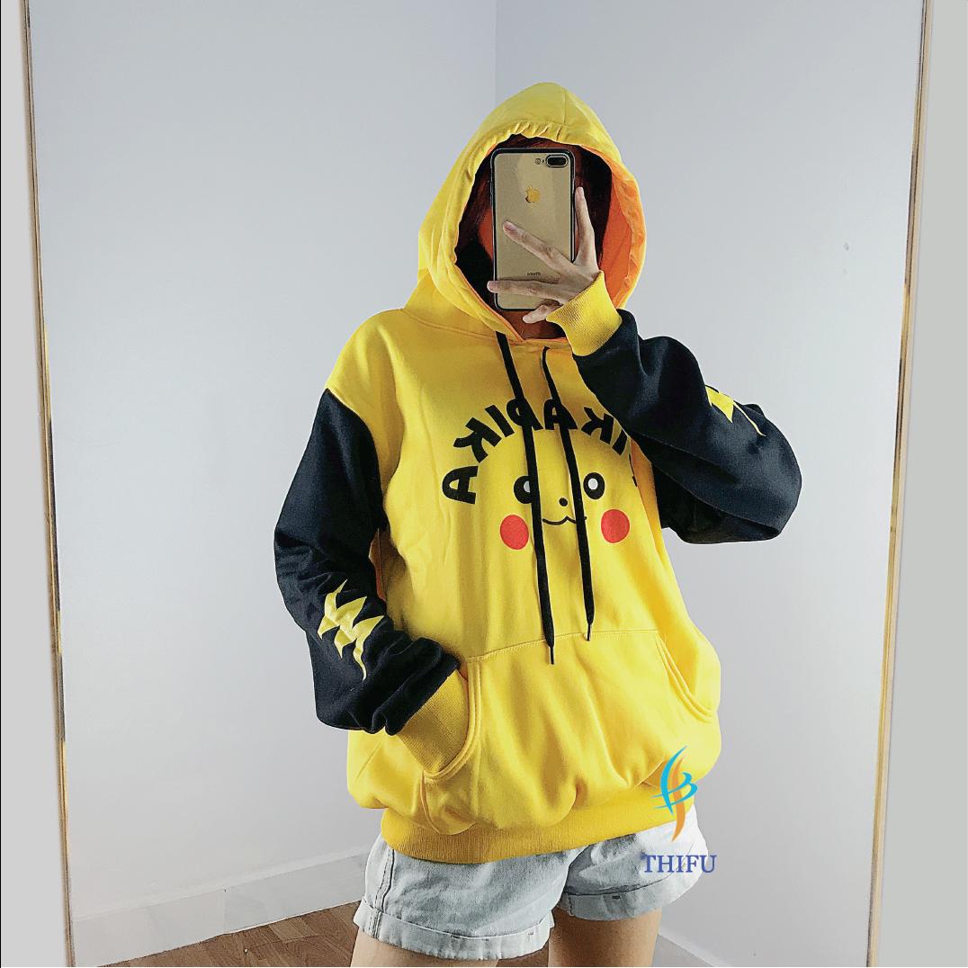 [HCM]Áo Hoodie Nam Nữ in Pikachu Phối Màu Cực Kỳ Bát Mắt Và Cute TP9 TP9 TP9 TP9