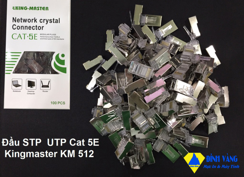 Đầu STP UTP Cat 5 Kingmaster KM 512 (100 cái/bịch)