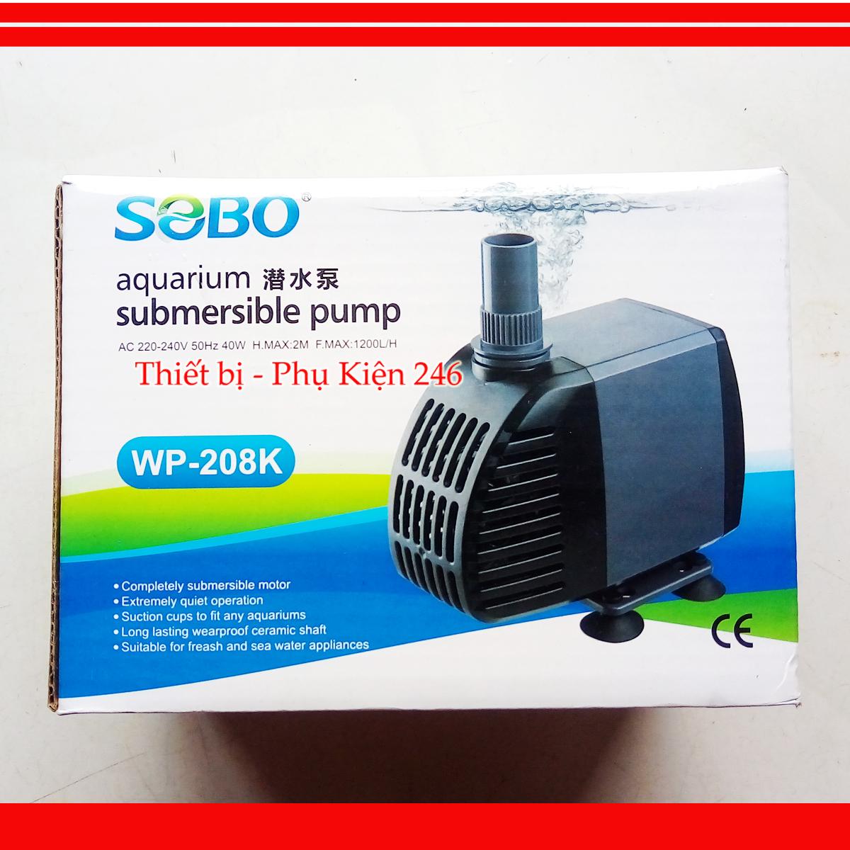Máy bơm hồ Cá Rồng – Cá Koi Sobo WP-208K (hồ 1m5 trở lên)