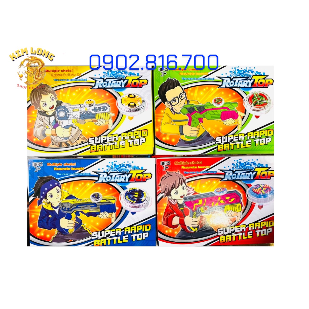 Con quay Nado có đèn tay cầm hinh sung cho bé