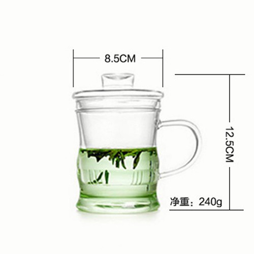Ly thủy tinh cao cấp có ngăn lọc và nắp
