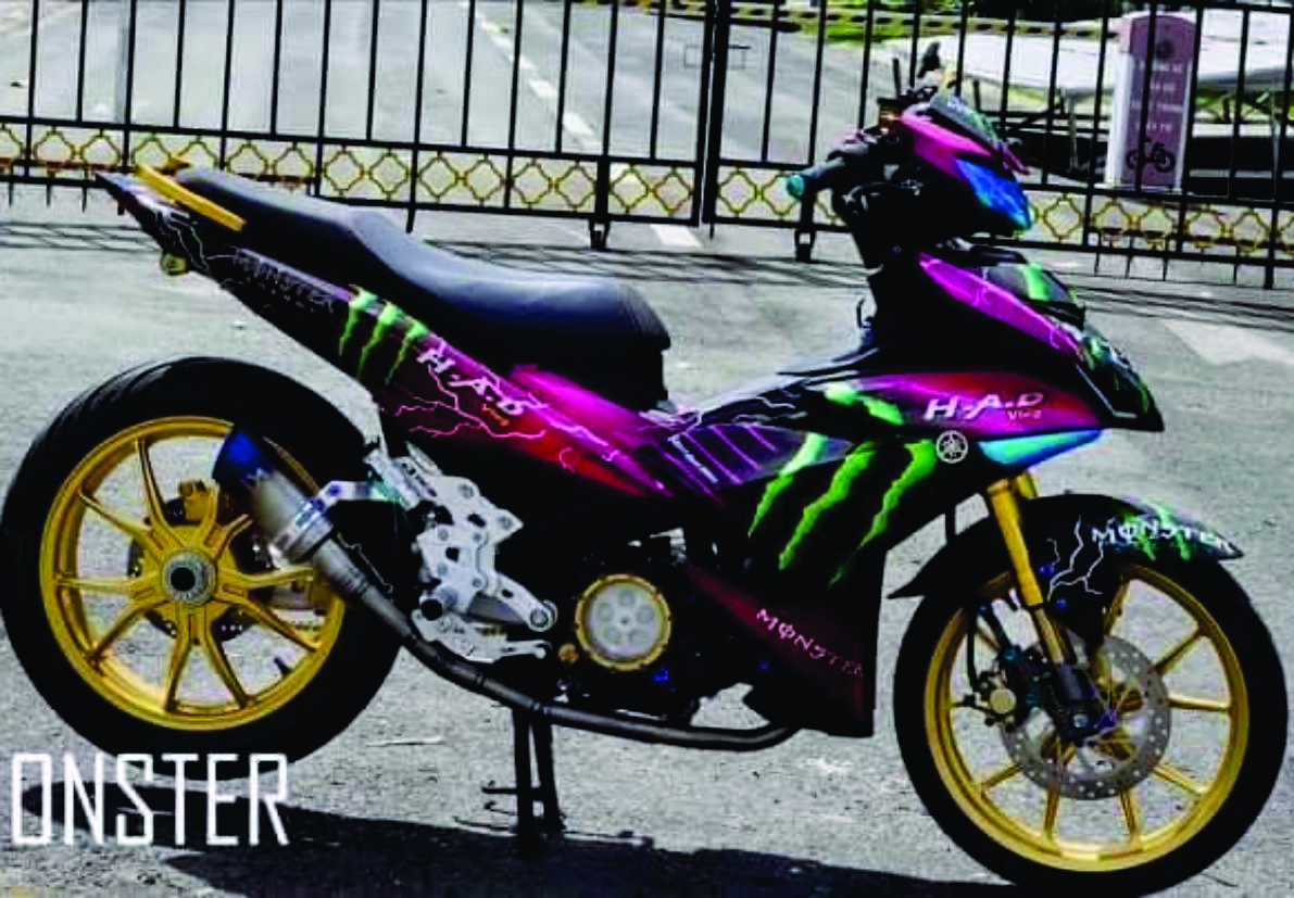 Tem Trùm Exciter 150 Đen Hồng,Team Decal Ex 150 MONSTER