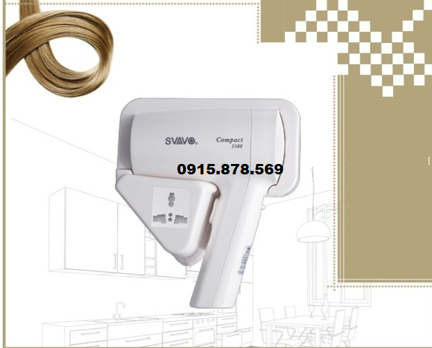 [TẶNG MIẾNG DÁN] Máy sấy tóc treo tường cao cấp Svavo V-173