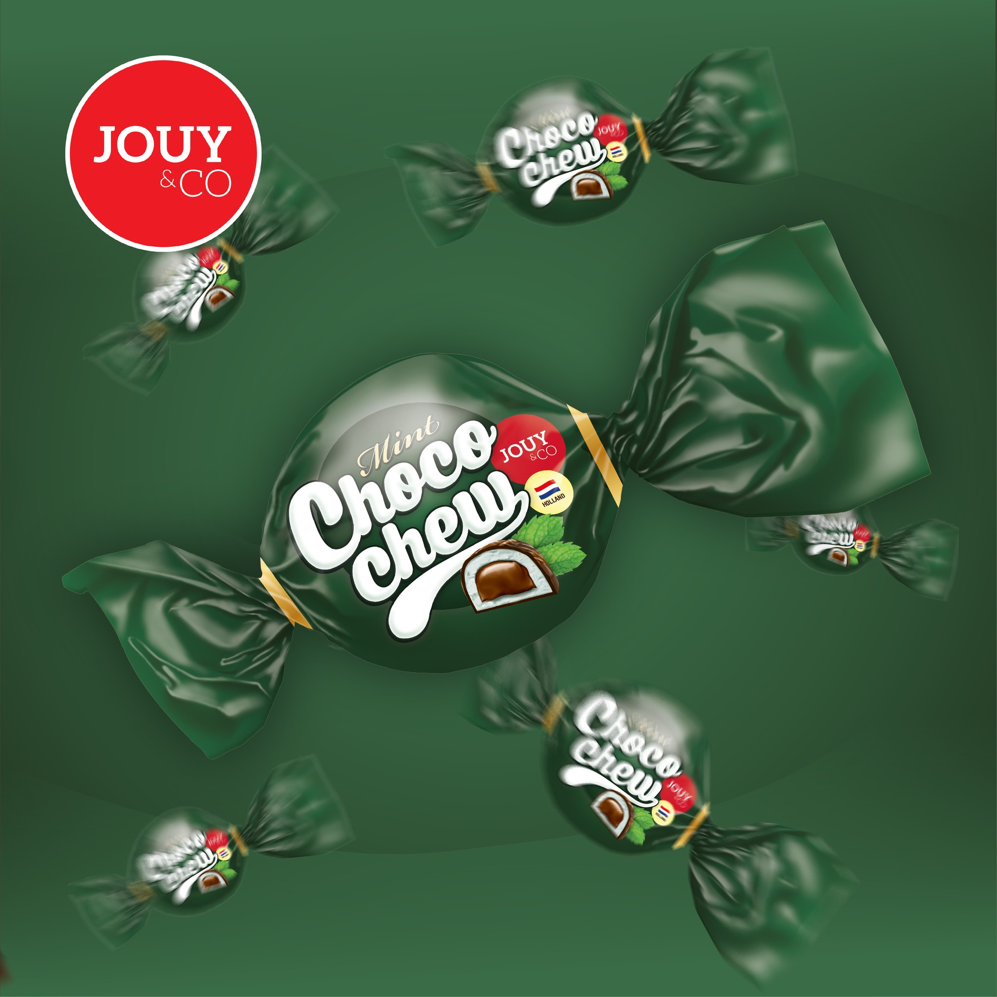 Kẹo mềm Sô-co-la Choco Chew Bạc Hà 150gr