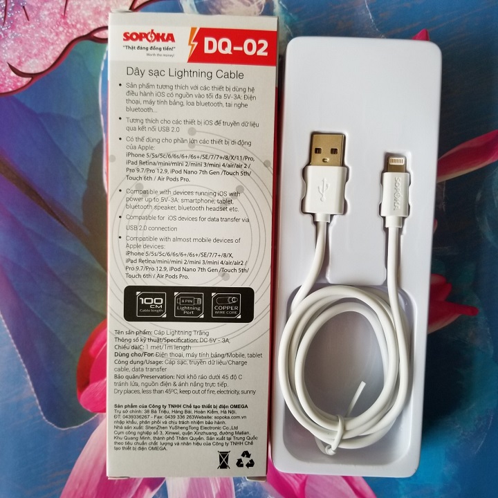Cáp sạc Iphone và Android chính hãng Sopoka