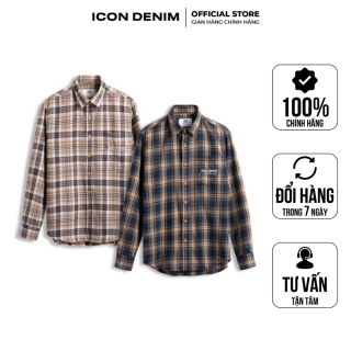 Áo sơ mi nam tay dài ICON DENIM kiểu Flannel Trademark SMEC0001 thumbnail