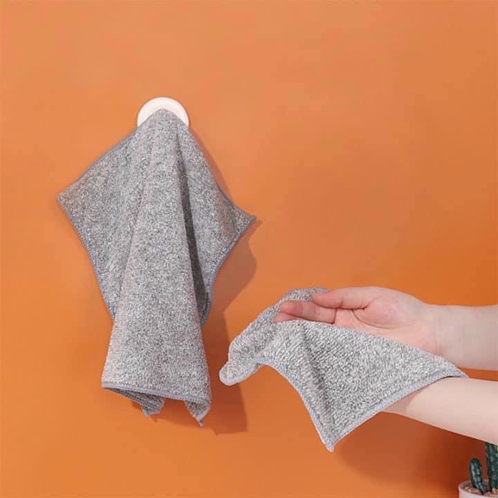 Bộ 10 Khăn Lông Cừu Mềm Mại Sáng Tạo Xám 2 Mặt