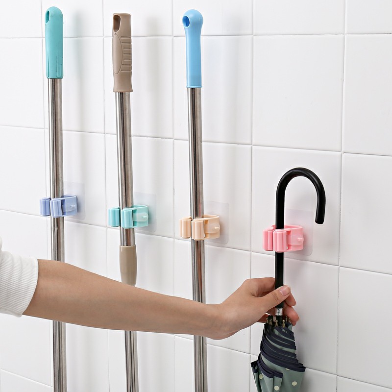 Móc treo chổi,treo cây lau nhà dán tường