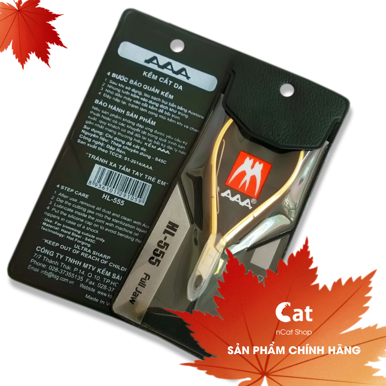 Kềm AAA HL555 - Kềm Cắt Da Mạ Vàng