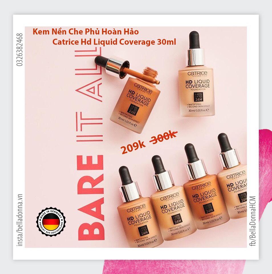 Kem Nền Che Phủ Hoàn Hảo Catrice Hd Liquid Coverage 30ml #030 Sand Beige