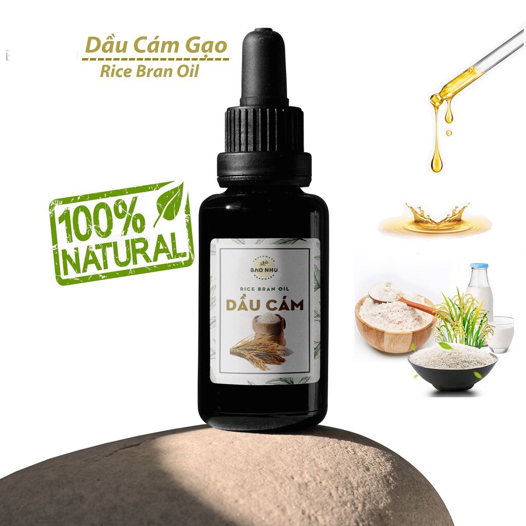 Dầu Cám Gạo Handmade - Dưỡng Da Khô, Mờ Sạm 10ml