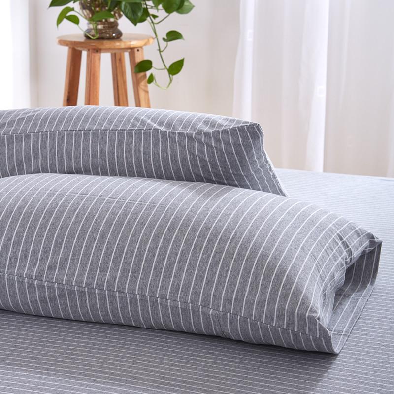 Không In Giản Lược Bông Dệt Kim 100% Cotton Vỏ Gối Bông Thiên Trúc 100% Cotton Vân Sọc Màu Vỏ Gối Không Sờn 48*74 Cm