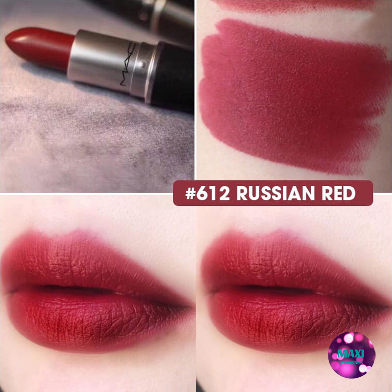 Son MAC Matte Màu 612 Russian Red - Màu Đỏ Cổ Điển