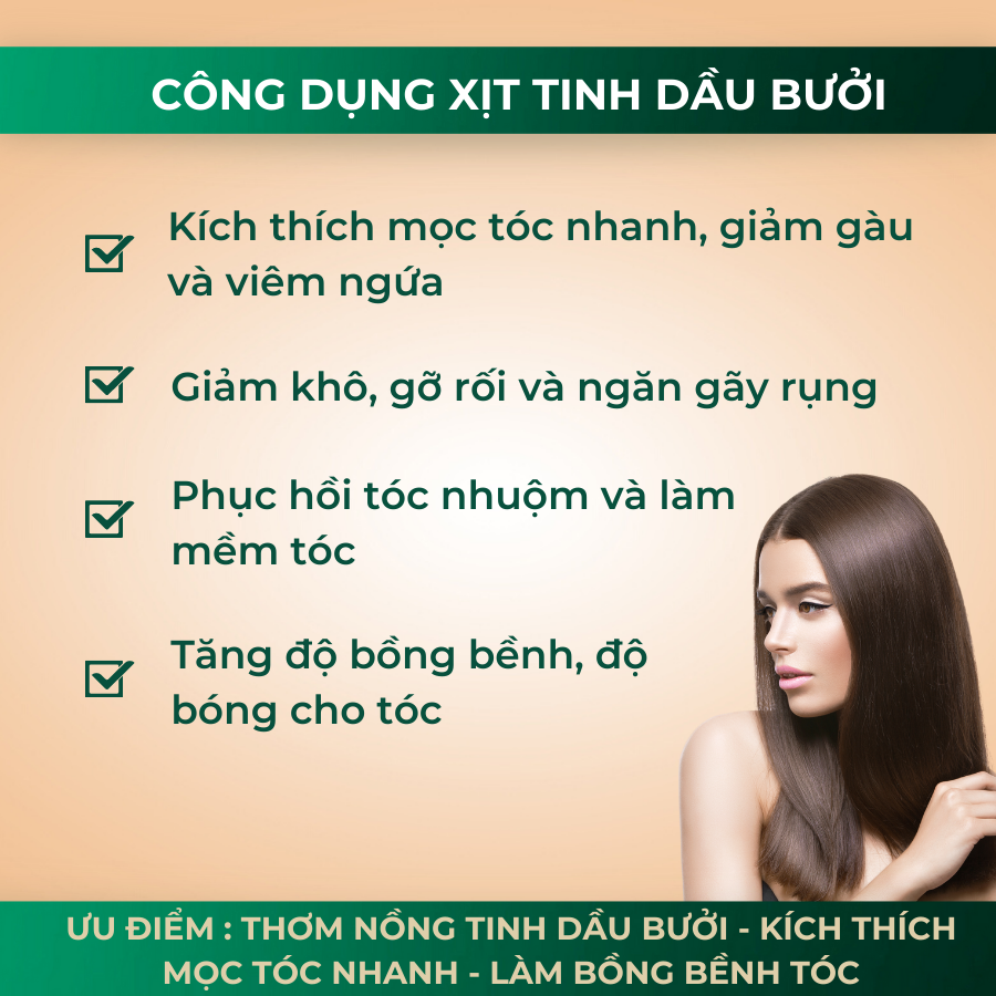 Serum Xịt Kích Thích Mọc Tóc Tinh Dầu Bưởi JAMIZU 150ml