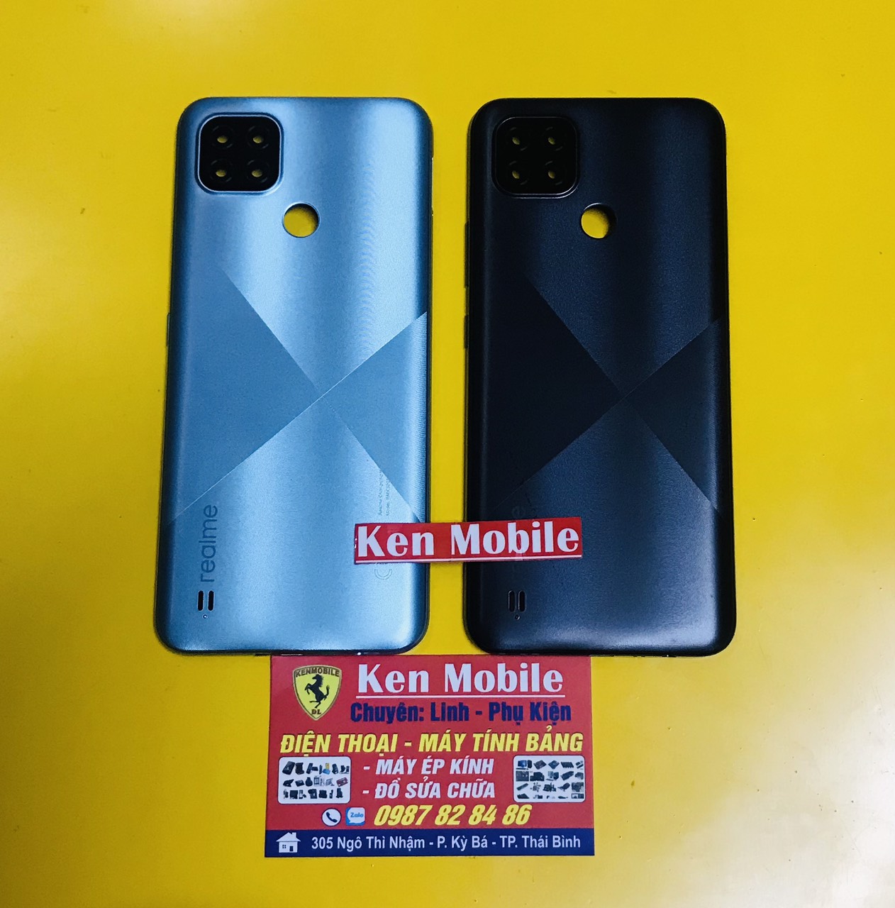Vỏ realme c21 kèm kính cam loại 1