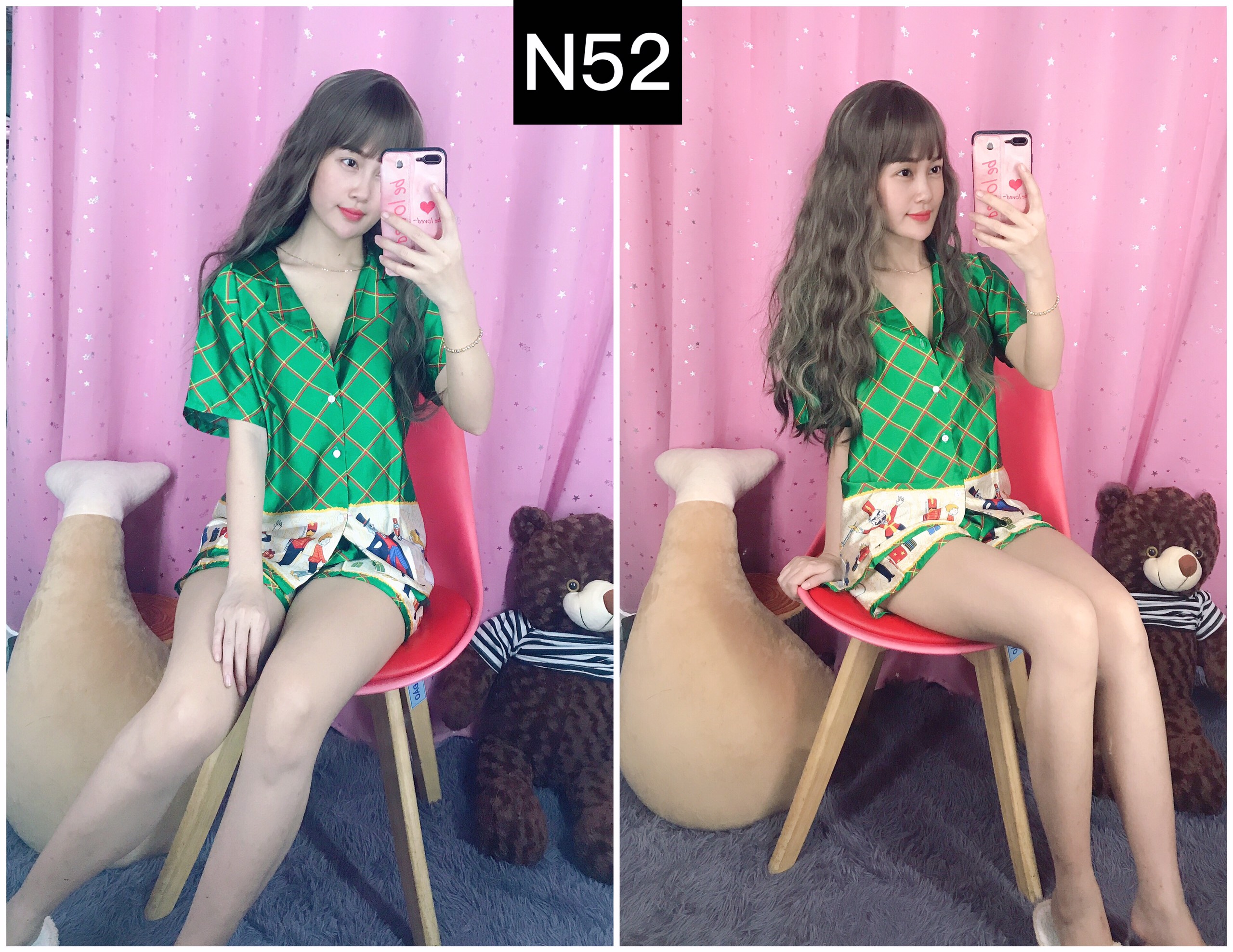 [HCM]Pijama Set Bộ Mặc Nhà - Pizama Bộ Ngủ Mặc Nhà Lụa Satin Đùi Cao Cấp Siêu Đẹp Mặc Cưc Thích-Kèm Hình Thật