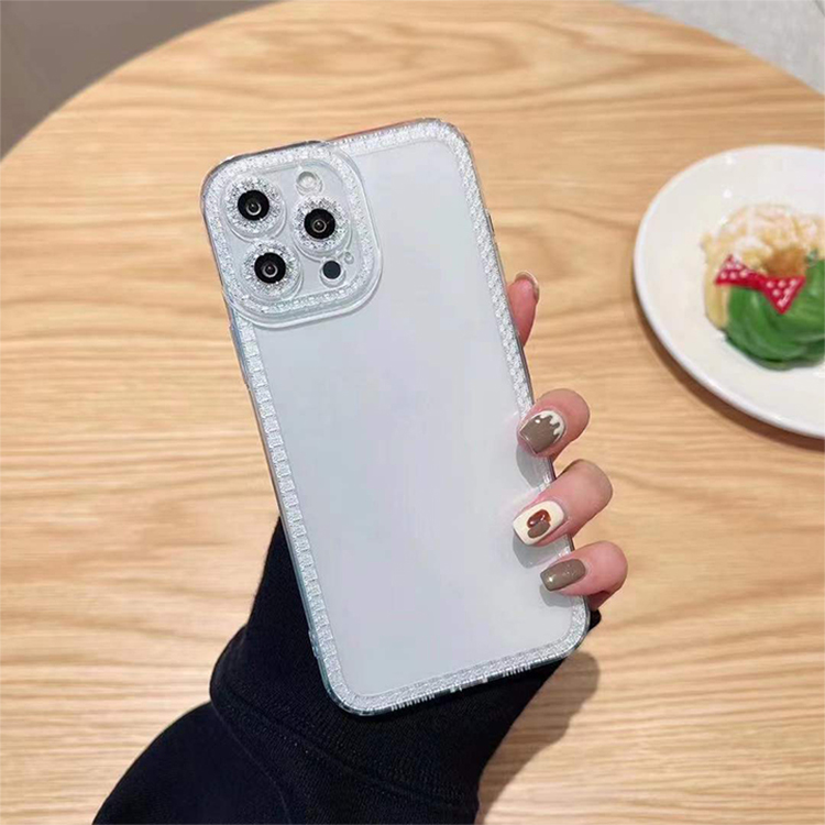 Ốp Lưng IPhone Màu - Viền Nhũ- Bảo vệ Camera IPhone 7Plus/8Plus/X/Xs/XsMax/11/12/13 Pro/Pro Max